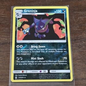 Pokemon Greninja #117 Sun & Moon Unbroken Bonds Reverse Holo Rare Card 117/214